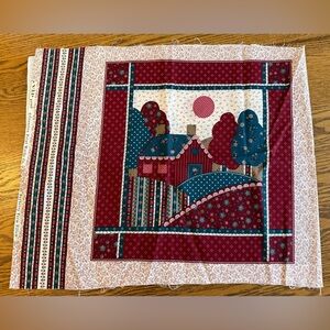 Vintage Bayberry Farm Fabric Panel for Pillow